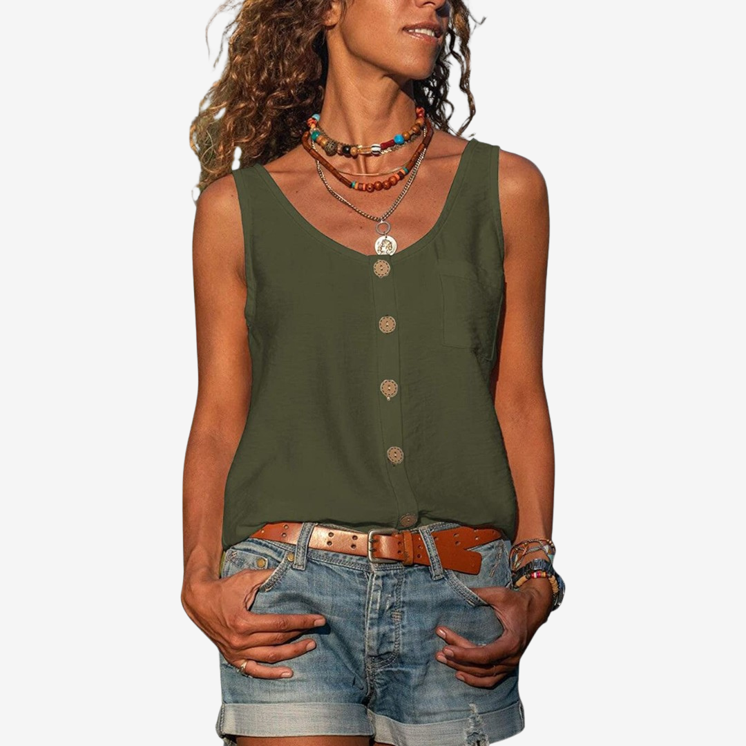 Sidra™ Scollo a V con bottoni