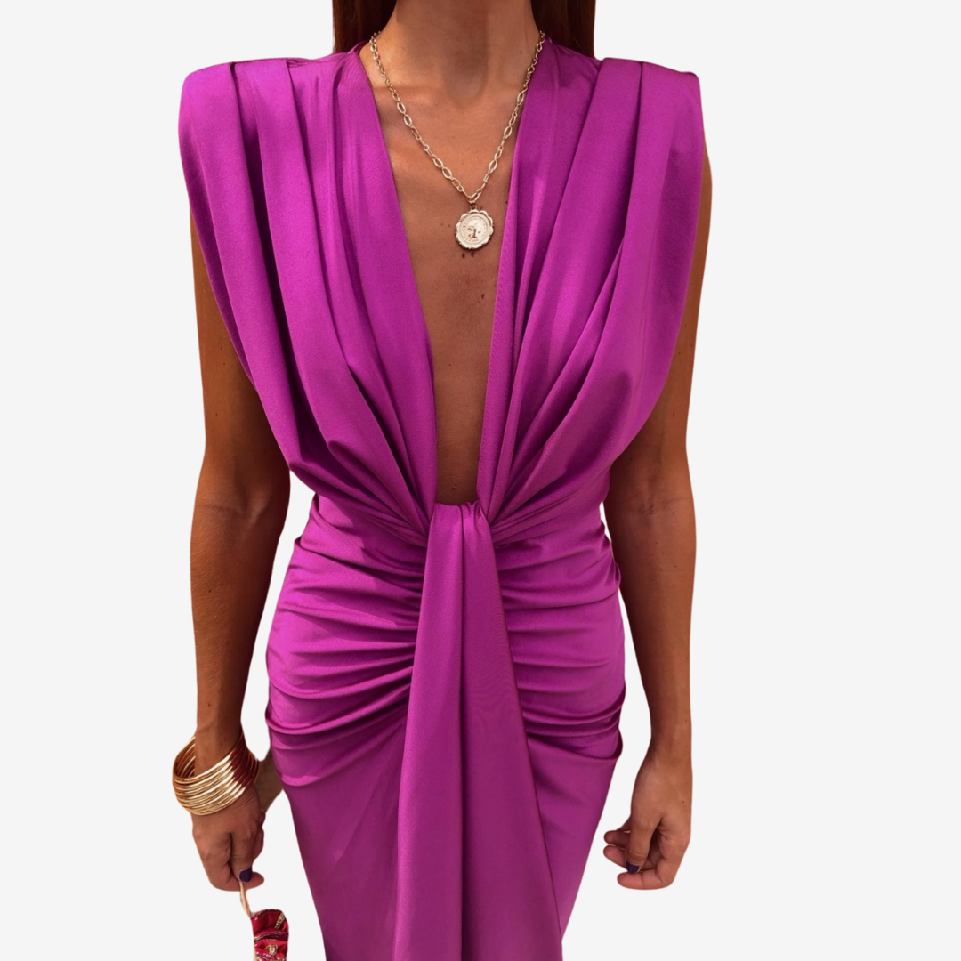 Assia™ Abito midi drappeggiato