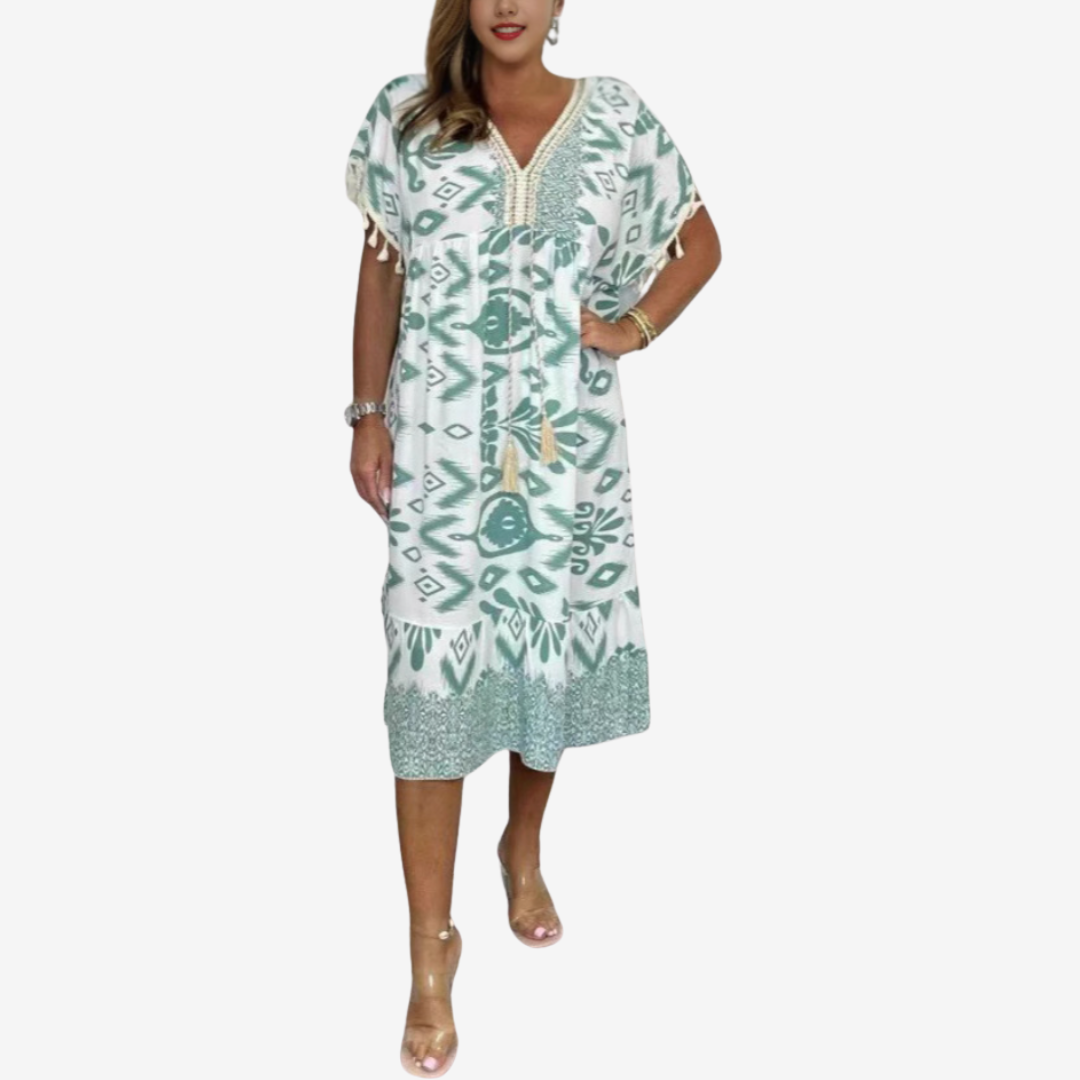 Solina™ Midi bohémien stampato