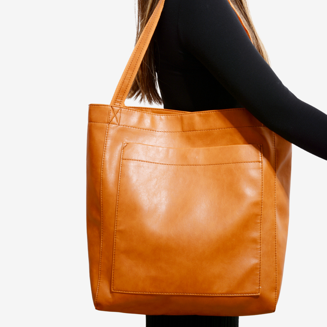 Evelyne™ Borsa tote in pelle vintage