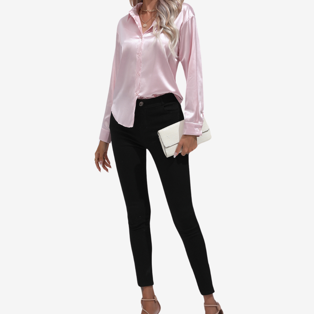 Alvira™ Elegante camicia di seta