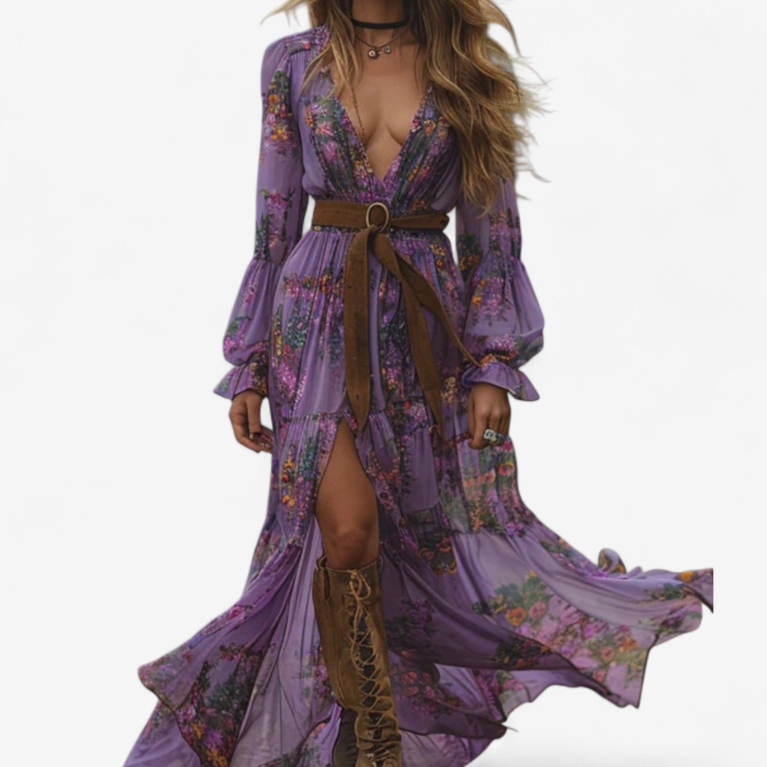 Mélanie™ Abito floreale fluido