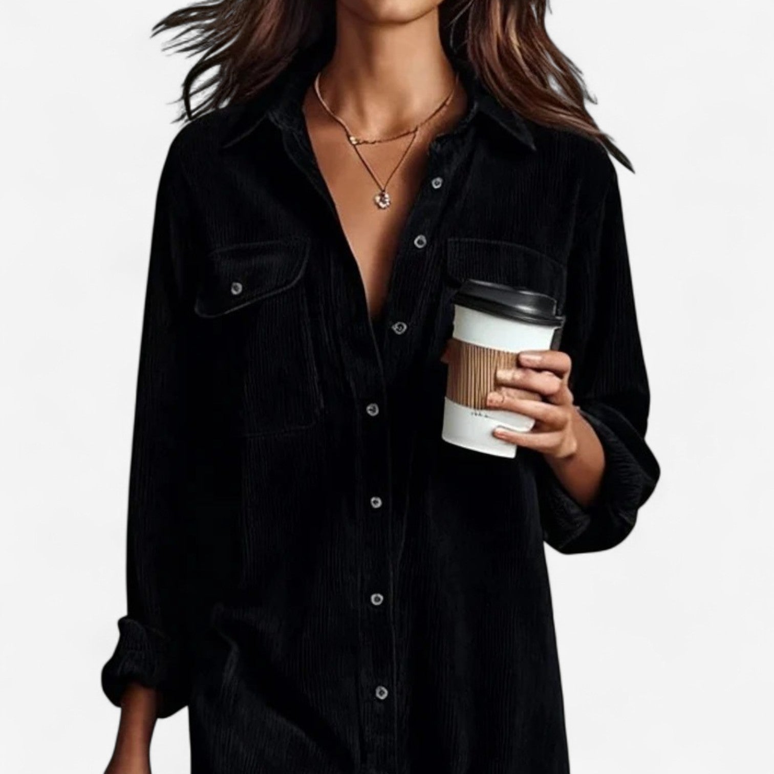 Anastacia™ Abito midi in velluto a coste a gamba larga