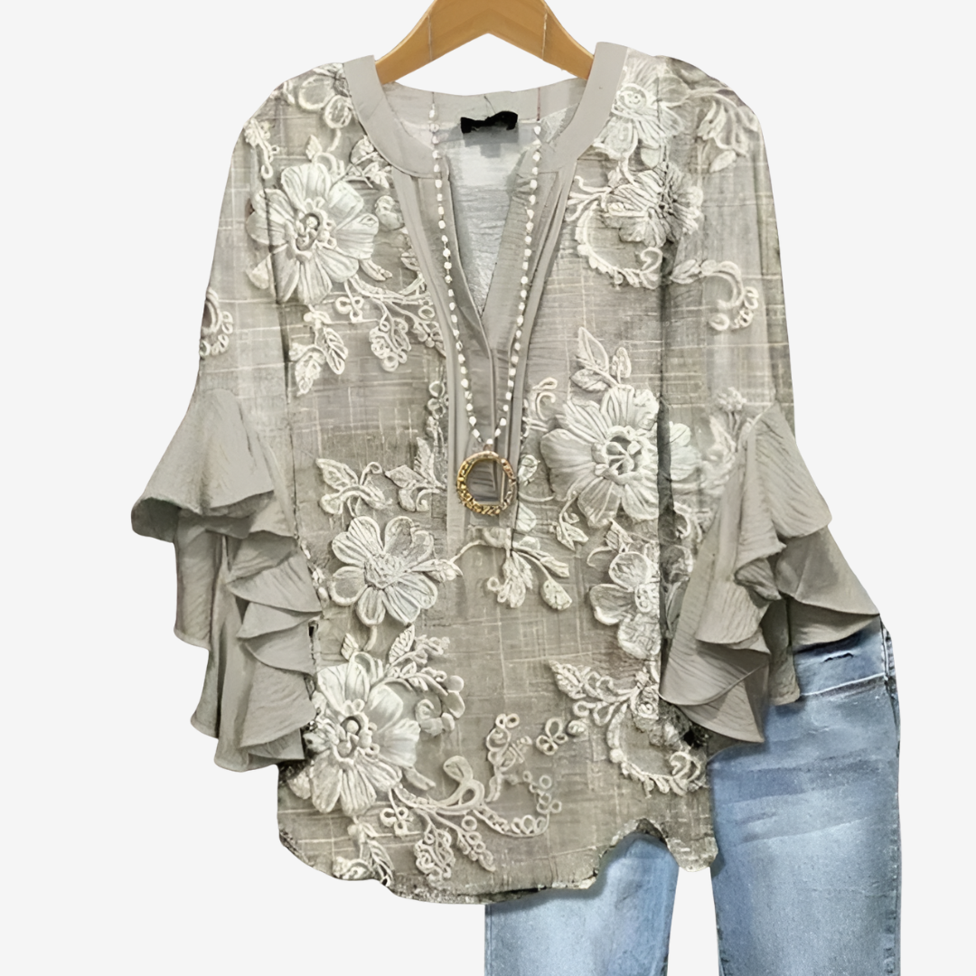 Délphia™ Abito lungo bohémien con volant