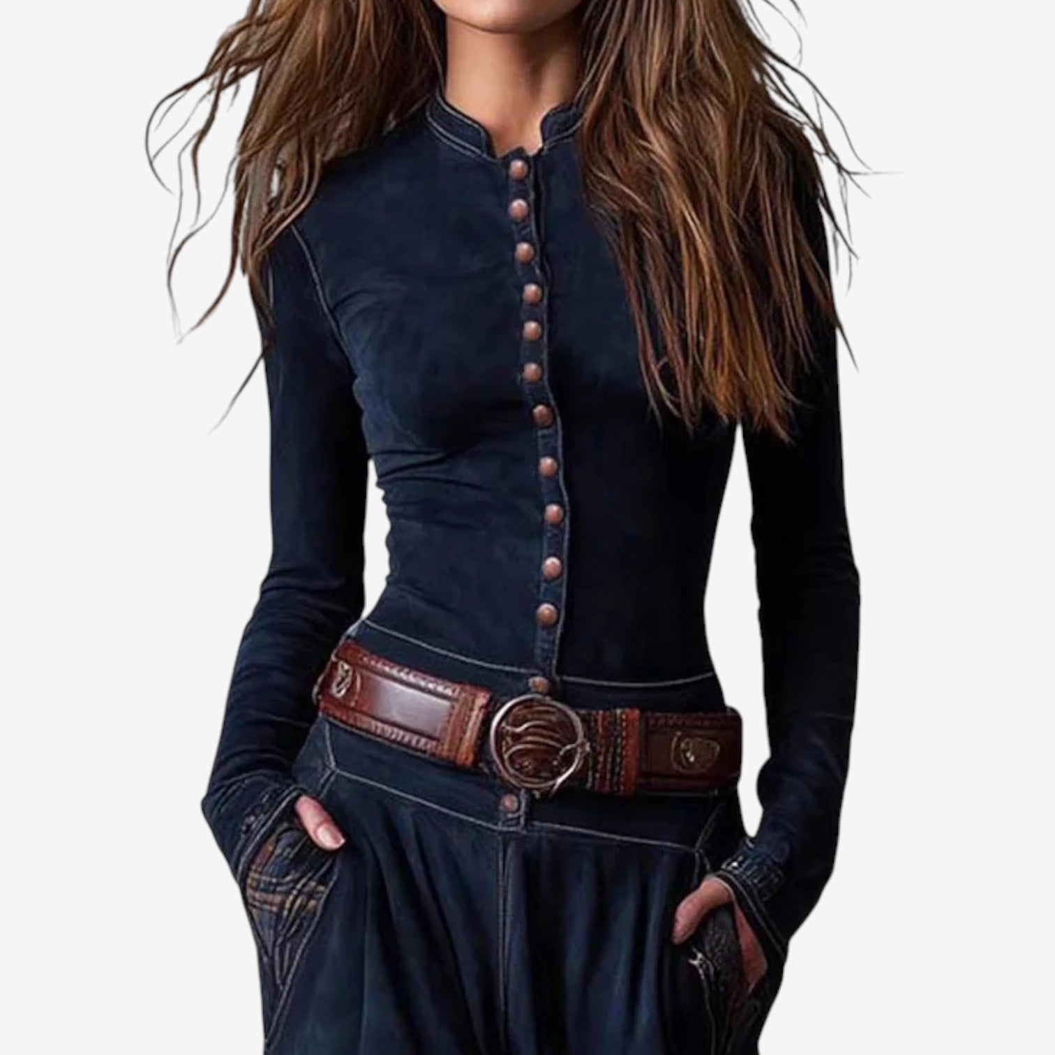 Garnier™ Abito in pelle scamosciata