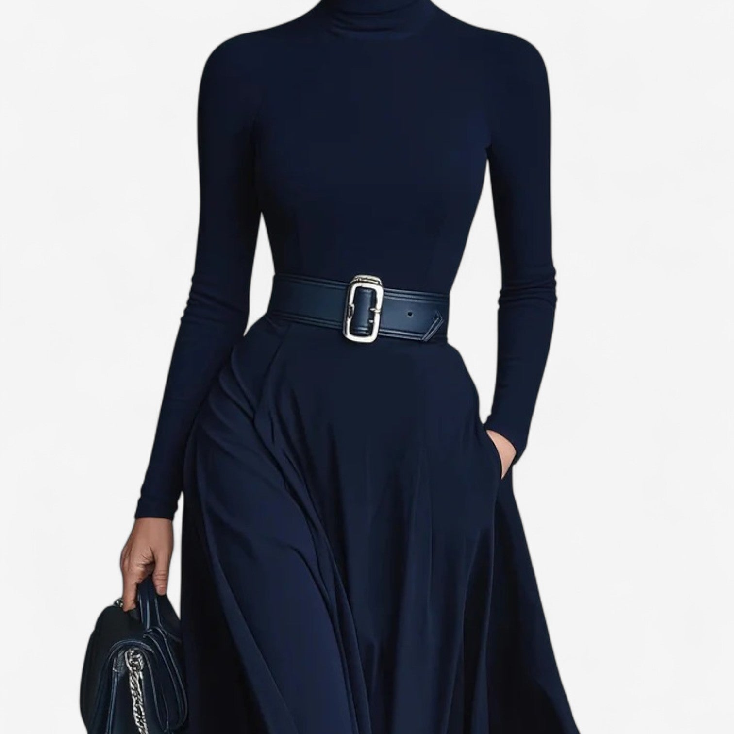 Yvelise™ Abito lungo con collo alto