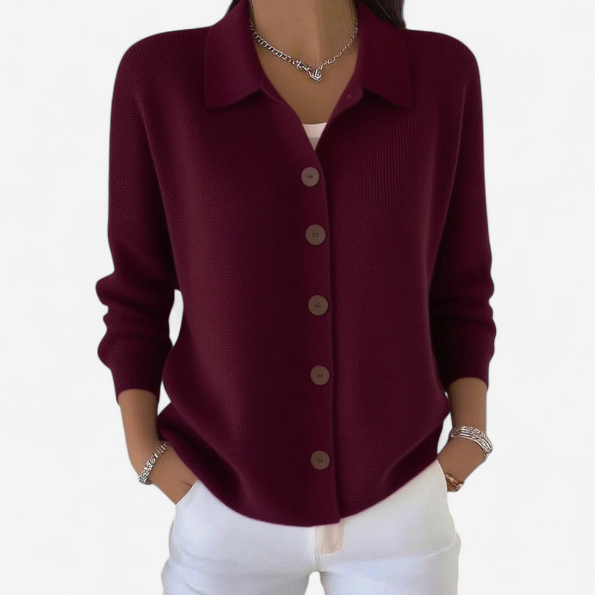 Adrienne™ Elegante giacca abbottonata 