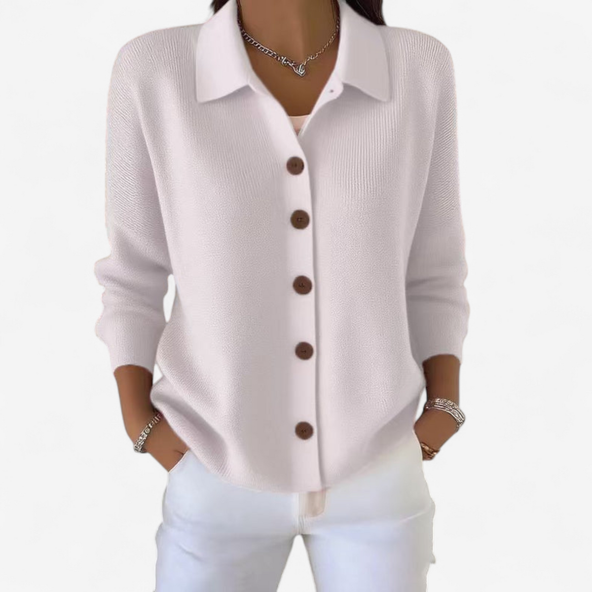 Adrienne™ Elegante giacca abbottonata 