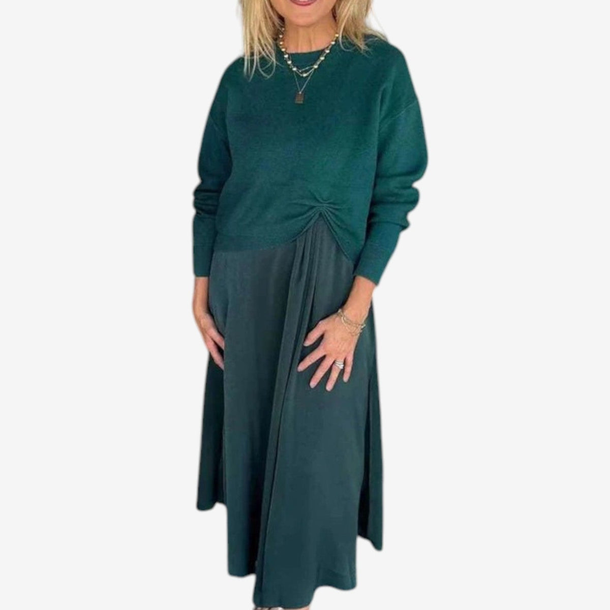 Abito Odette™ in maglia plissettata