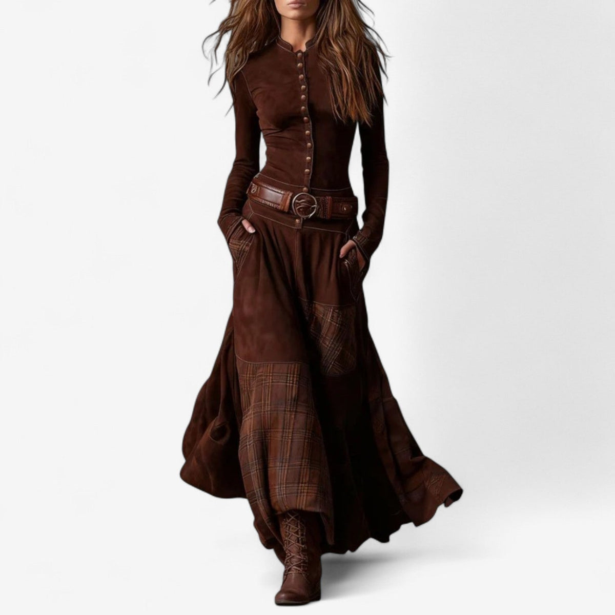 Garnier™ Abito in pelle scamosciata