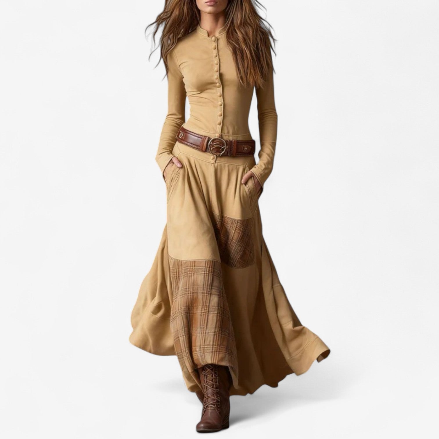 Garnier™ Abito in pelle scamosciata