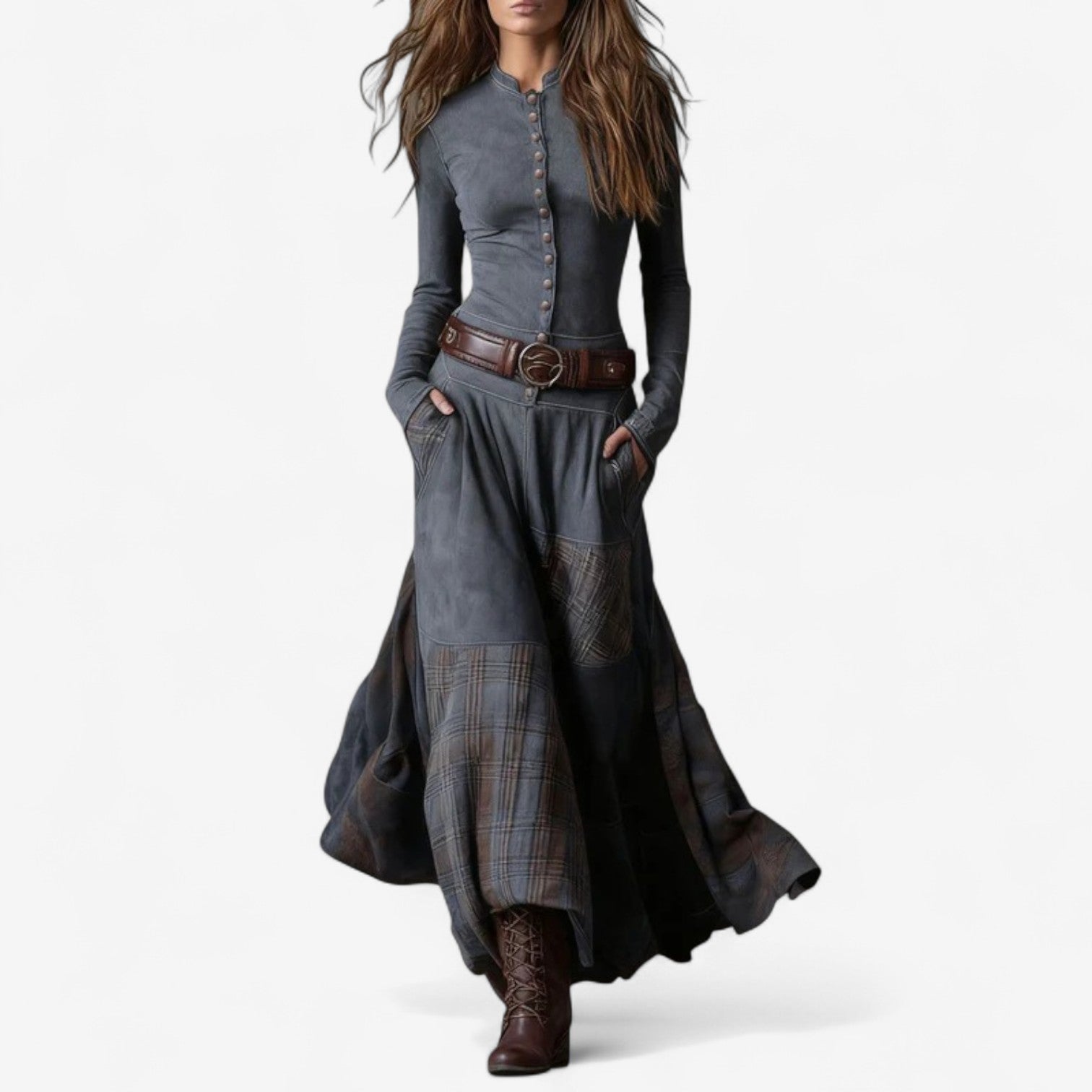 Garnier™ Abito in pelle scamosciata