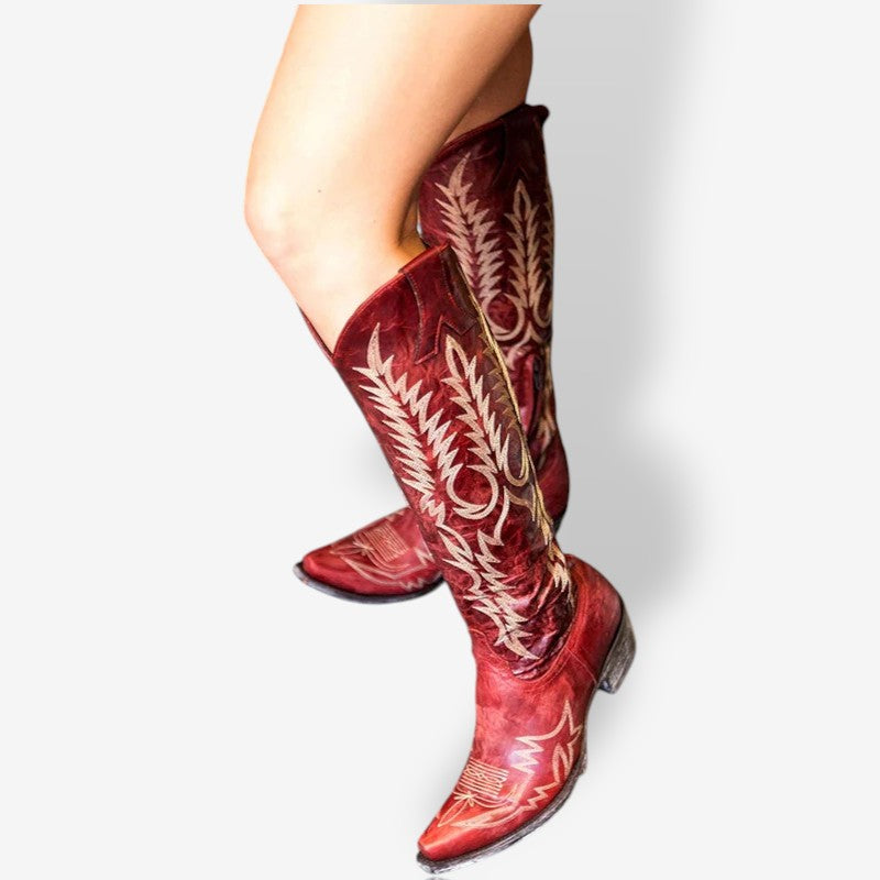 Gehan™ Stivali alti ricamati